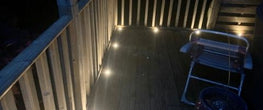 éclairage d'une terrasse en bois