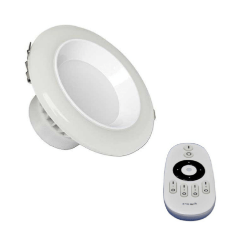 Spot LED Anti-Feu Encastrable 10W IP65 Rond Blanc - Température de couleur  variable