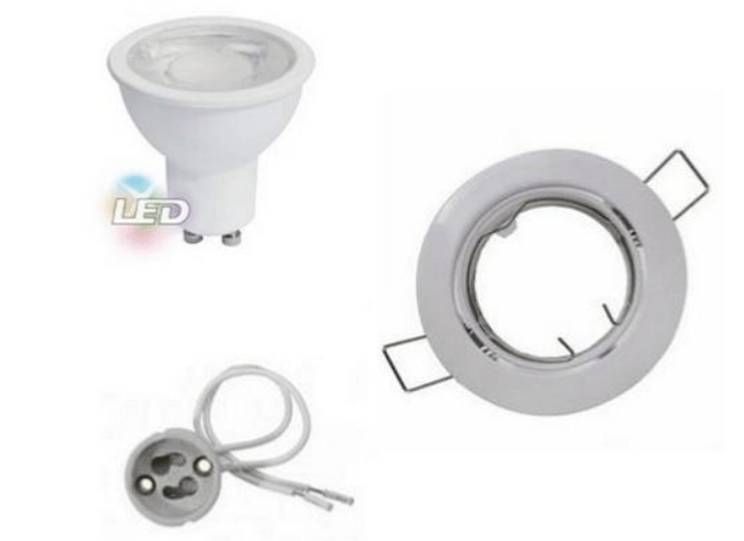 Kit 3 spots à encastrer salle de bains module LED Bazao 3 x 2 W blanc  neutre