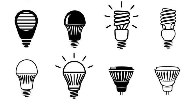Plusieurs formes d'ampoules