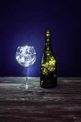 guirlande led lumineuse dans bouteille