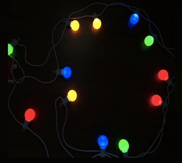 guirlande LED boules multicolores