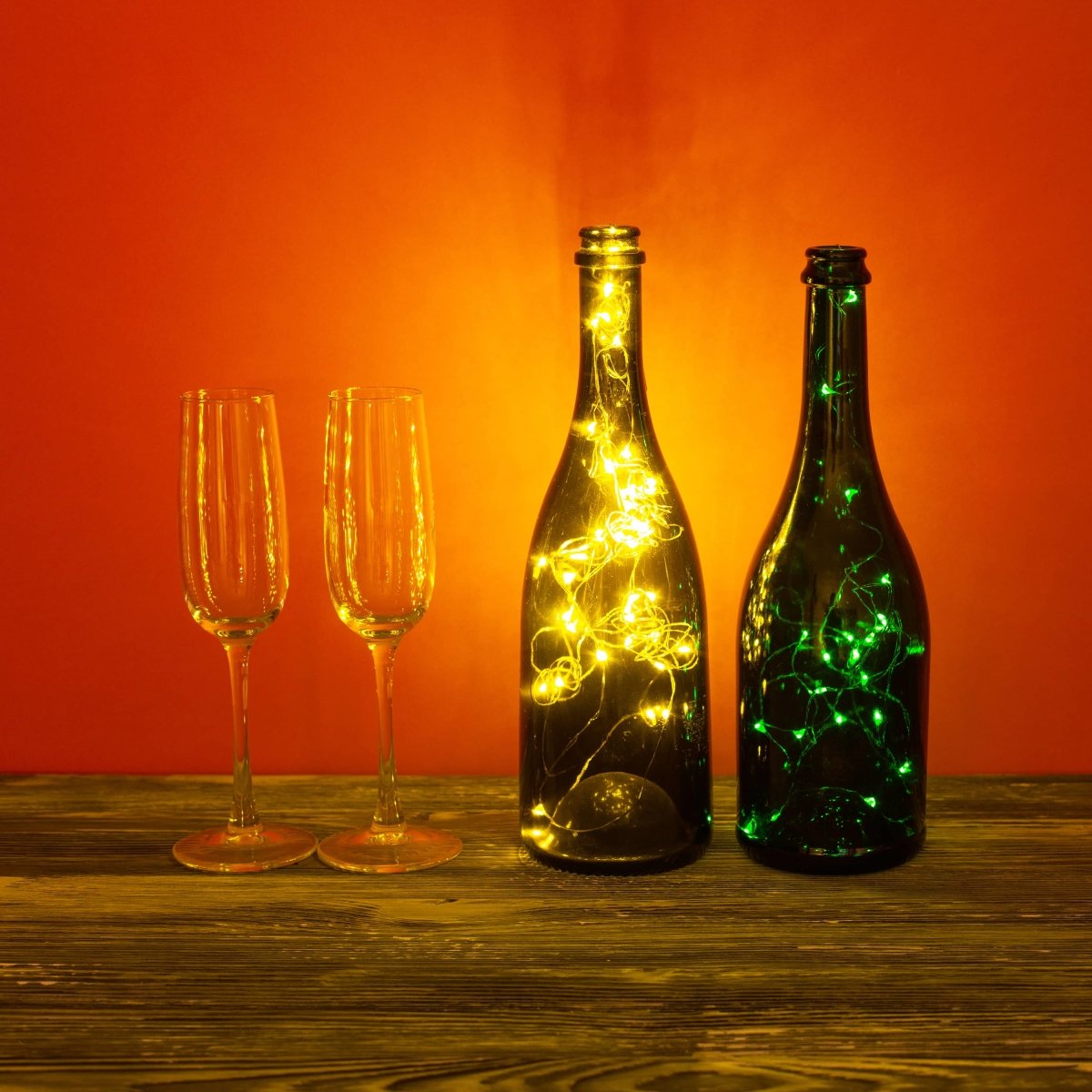 Bouteille en verre décorative LED