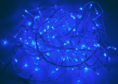 guirlande LED bleue