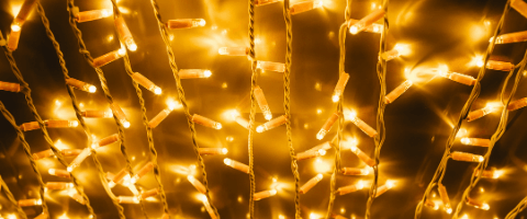 guirlande LED dorée