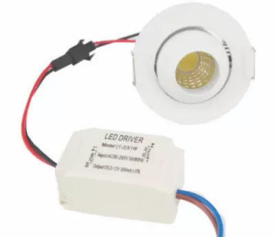 Mini Spot LED Encastrable 1W 12V - Lumière Rouge DC12V diamètre 30mm