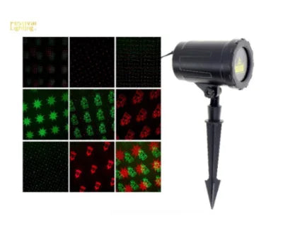 projecteur LED de Noël rouge et vert