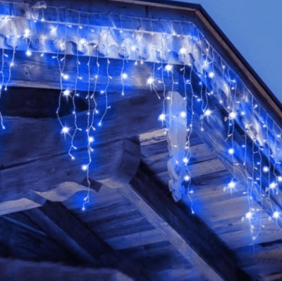 guirlande LED sur toiture