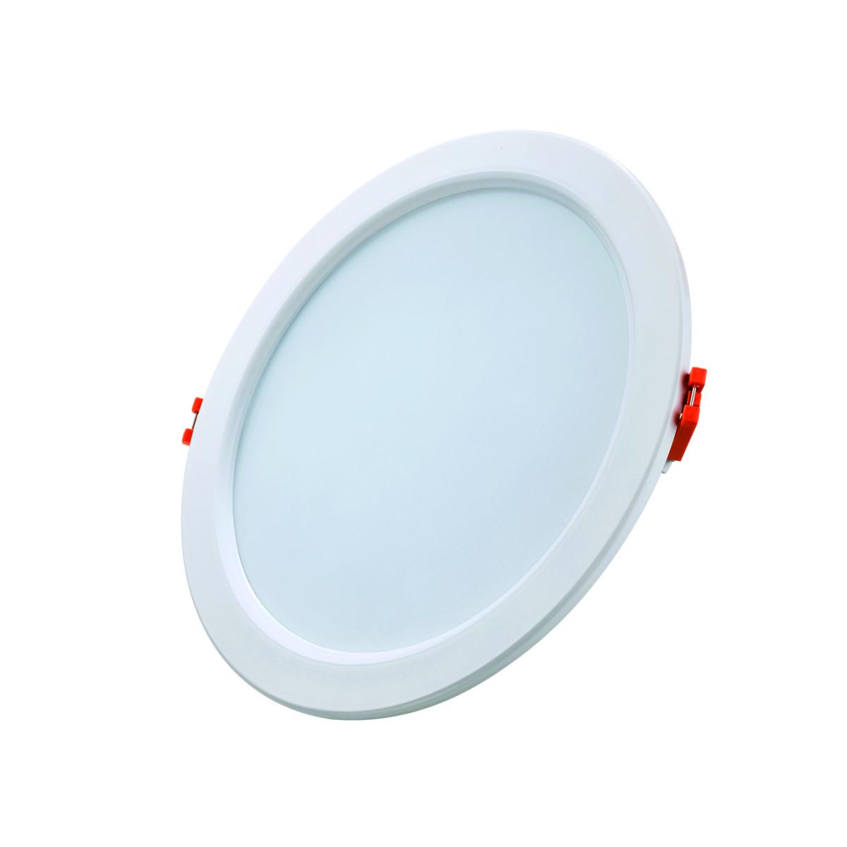 spot LED extra plat rond de couleur blanche