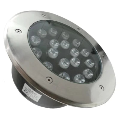 Spot LED gris argenté en inox extérieur