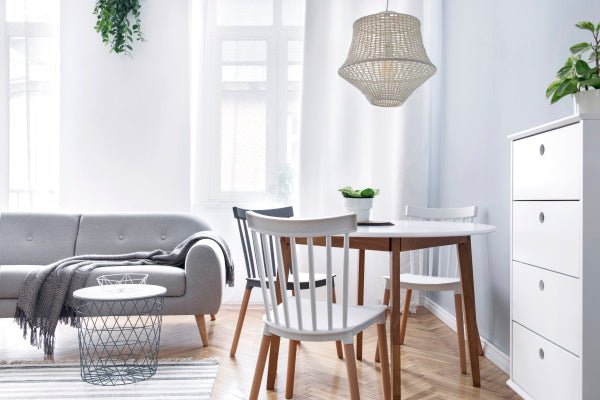 suspension naturelle dans un salon de type scandinave