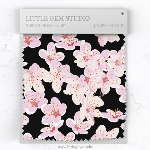 Sakura Swatch - Fabric & Wallpaper Designed by Emma Miller at Little Gem Studio