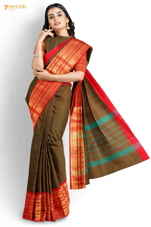 Rich Look Madurai Pure Sungudi Cotton Saree - Plan Body Tissue Border  Design for WomenSaree (Dark Brown) : Amazon.in: Fashion