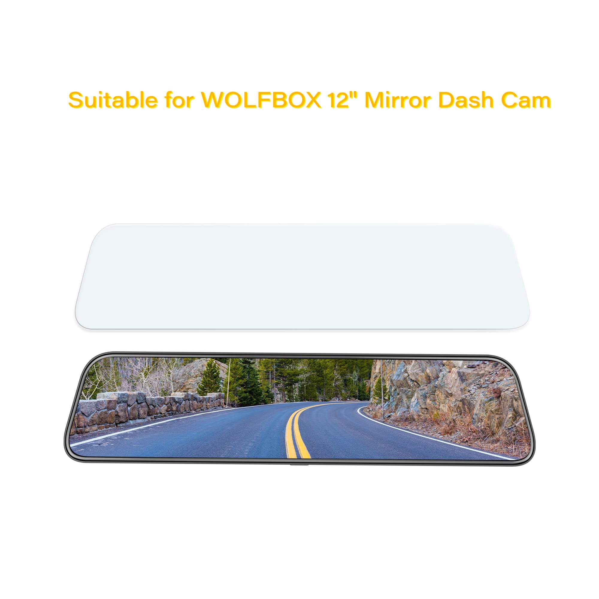 WOLFBOX 12inch Anti-Glare Film for Rear View Mirror Camera