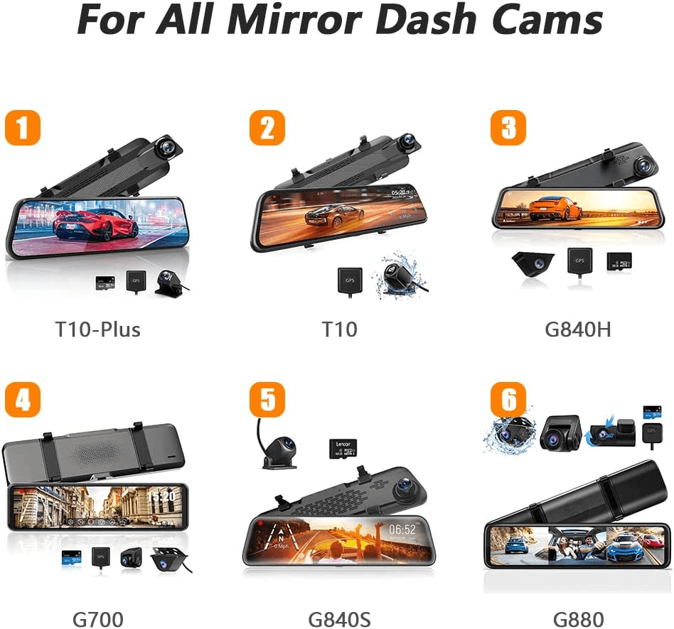 WOLFBOX- Mirror- Dash- Cam- Long- Mounting- Straps 