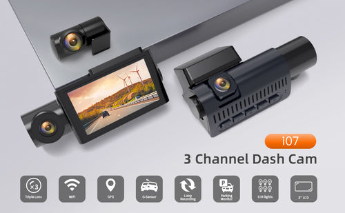 Wolfbox i07 Dash Cam 3 Channel 2.5K+1080P+1080P Dashboard Recorder Bui –  Juniper Overland