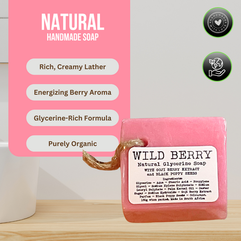 Wild Berry Glycerine Soap with Goji Berry Extract
