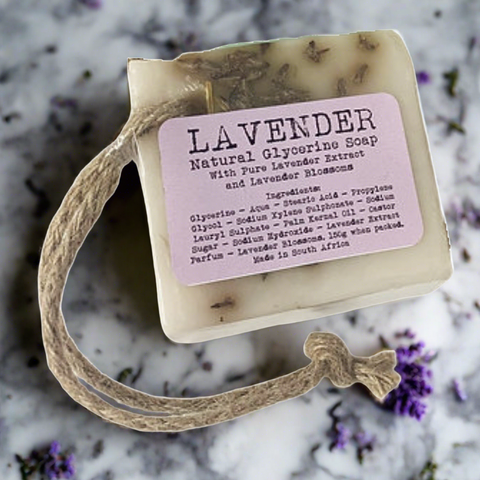 Natural Lavender Glycerine Soap - Handmade