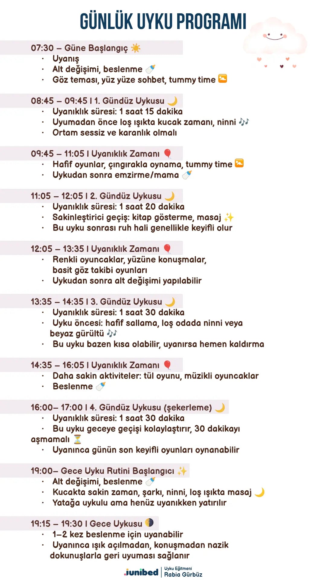 3 Aylık Uyku Rehberi