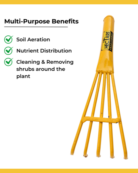 HECTARE TRADITIONAL CULTIVATOR HAND TOOL-YELLOW product  Image