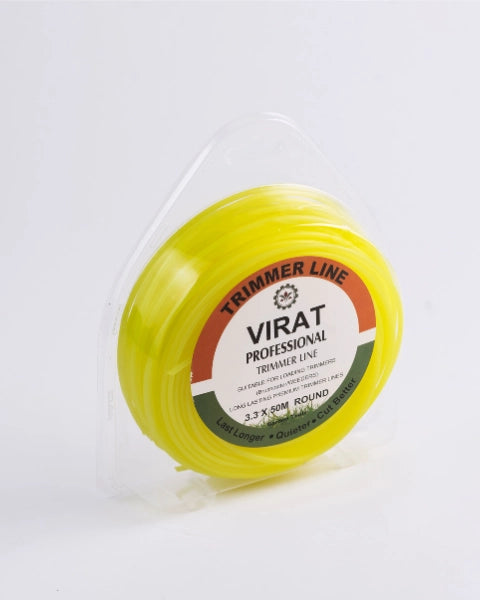 VIRAT PROFESSIONAL TRIMMER LINE FOR BRUSH CUTTER 3.3MMX50METERS YELLOW (ROUND PROFILE) (TLYR3350) product  Image