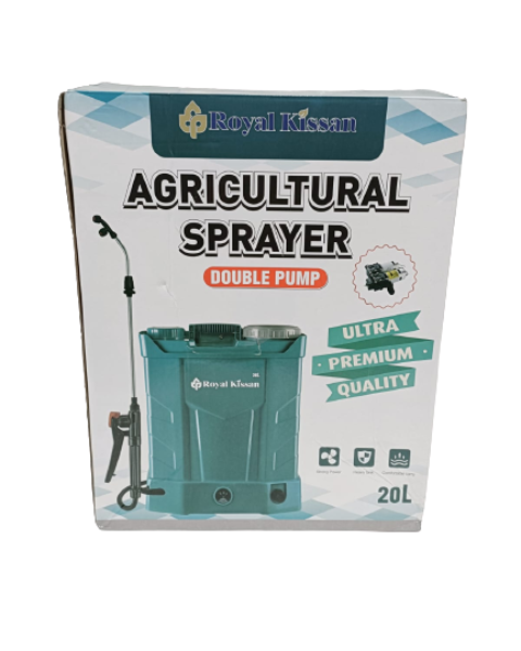 ROYAL KISSAN AGRO BATTERY OPRATED BACKPACK SPRAYER DOUBLE MOTOR 12V/12AH product  Image
