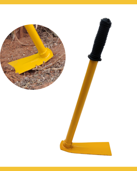 HECTARE TRADITIONAL FARM / GARDEN SINGLE HOE-YELLOW. product  Image