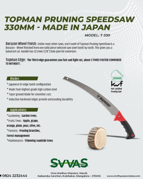 TOPMAN PRUNING SPEED SAW 330MM (T-330) product  Image