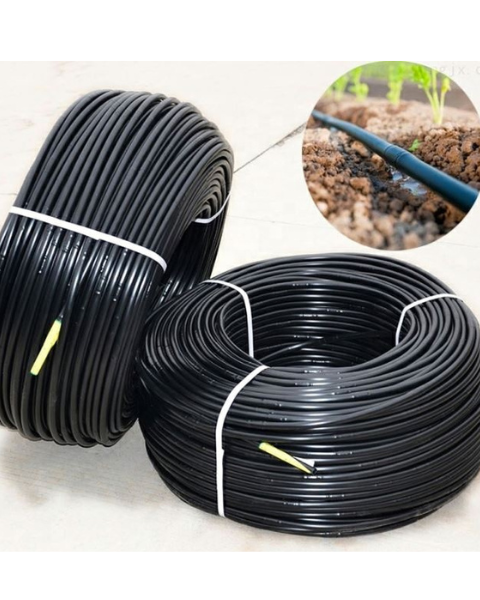 SIDDHI ROUND ONLINE PLANE DRIP IRRIGATION PIPE LATERAL FOR PLANT GARDENING ROLL 0.4MM THICKNESS LENGTH- 300 METER product  Image