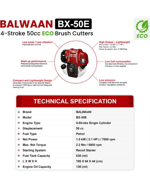 BALWAAN SIDE PACK BX-50E BRUSH CUTTER-ECO product  Image