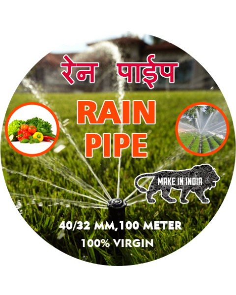 SIDDHI RAIN PIPE 100 METER WITH COCK, RUBBER GROMMET, CONNECTOR/JOINER, END CONNECTOR (PACK OF 1) UV PROTECTED VEGETABLE GARDEN RAIN PIPE product  Image