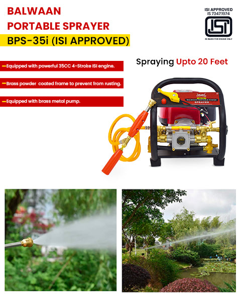 BALWAAN PORTABLE SPRAYER BPS-35I WITH 25MTR HOSEPIPE product  Image