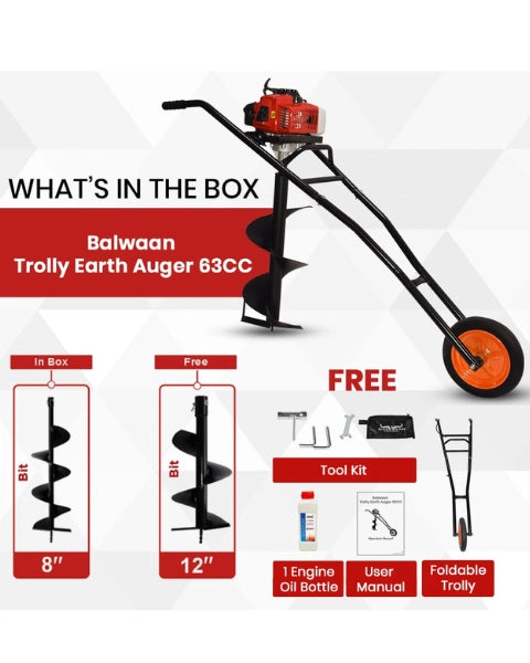 BALWAAN TROLLY EARTH AUGER 63CC (BE-63T) product  Image