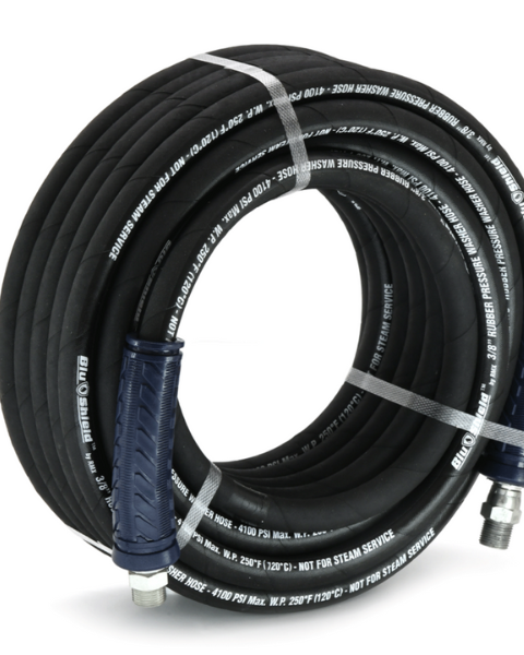 ZEPHYR BLUSHIELD KEVLAR-BRAIDED PRESSURE WASHER RUBBER HOSE 3/8"×10 MTR WITH FITTINGS product  Image
