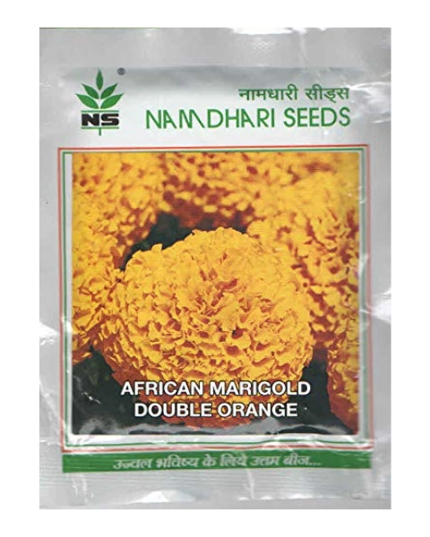 Marigold NS Double Orange Seeds – High Yield African Variety product  Image 1