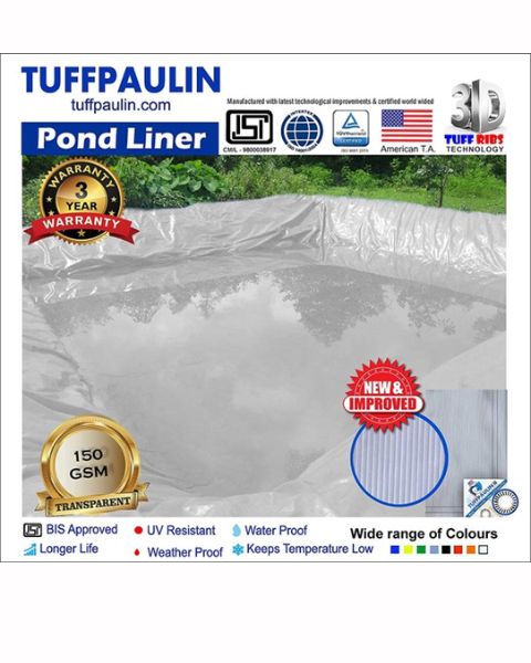 TUFFPAULIN 40FT X 40FT 200 GSM SILVER POND LINER SUPER TARPAULIN-TIRPAL product  Image 2