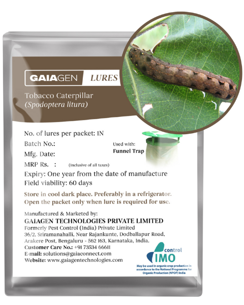 GAIAGEN PHEROMONE LURE FOR TOBACCO CATERPILLAR (Spodoptera litura) product  Image 1