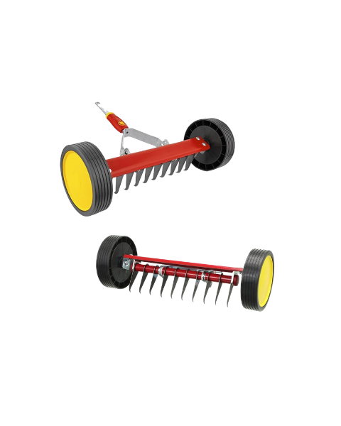 Wolf Garten Urm3 Red & Yellow Dethatching Roller Rake