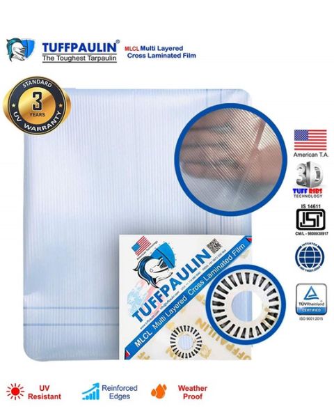 TUFFPAULIN 40FT X 30FT 200 GSM SILVER HAYCOVER SUPER HEAVY DUTY TARPAULIN- TIRPAL product  Image 4