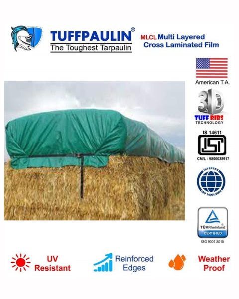 TUFFPAULIN HAYCOVER TARPAULIN- TIRPAL 200GSM (40FTX30FT, GREEN) product  Image 4