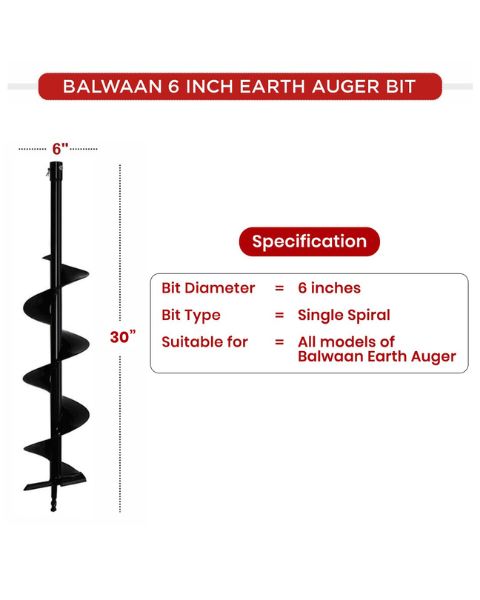 BALWAAN EARTH AUGER 6" BIT product  Image