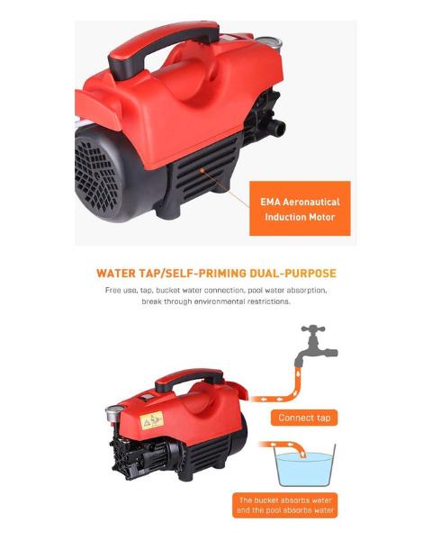 CROP-10 1600W ELECTRIC PORTABLE HIGH PRESSURE CAR WASHER MACHINE | IMPLEMENTS product  Image 3