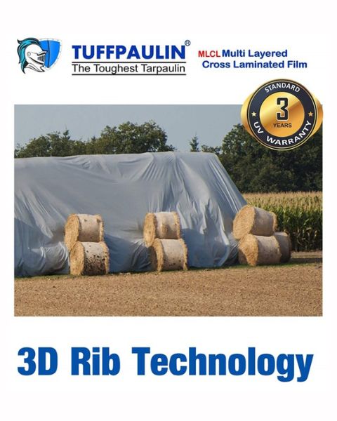 TUFFPAULIN 40FT X 30FT 150 GSM SILVER HAY COVERS HEAVY DUTY TARPAULIN-TIRPAL product  Image