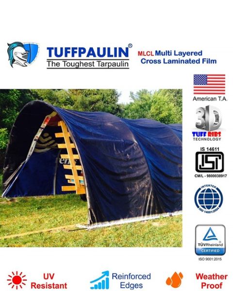 TUFFPAULIN 40FT X 30FT 150 GSM BLACK HAY COVERS HEAVY DUTY TARPAULIN- TIRPAL product  Image