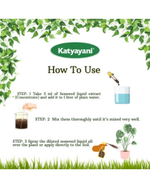 KATYAYANI PREMIUM SEAWEED EXTRACT LIQUID BIO FERTILIZER FOR ALL TYPES OF PLANTS product  Image 3