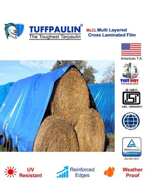 TUFFPAULIN 40FT X 30FT 150 GSM BLUE HAY COVERS HEAVY DUTY TARPAULIN- TIRPAL product  Image 7