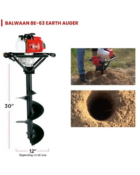 BALWAAN BE-63 EARTH AUGER WITH 8" AND 12" BIT FREE product  Image