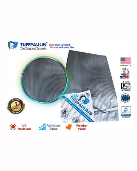 TUFFPAULIN 50FT X 50FT 150 GSM SILVER POND LINERS TARPAULIN-TIRPAL product  Image