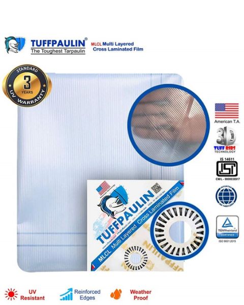 TUFFPAULIN 40FT X 30FT 150 GSM TRANSPARENT HAY COVERS HEAVY DUTY TARPAULIN-TIRPAL product  Image 10