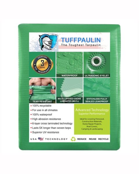 TUFFPAULIN 50FT X 50FT 150 GSM GREEN TARPAULIN -TIRPAL product  Image 2